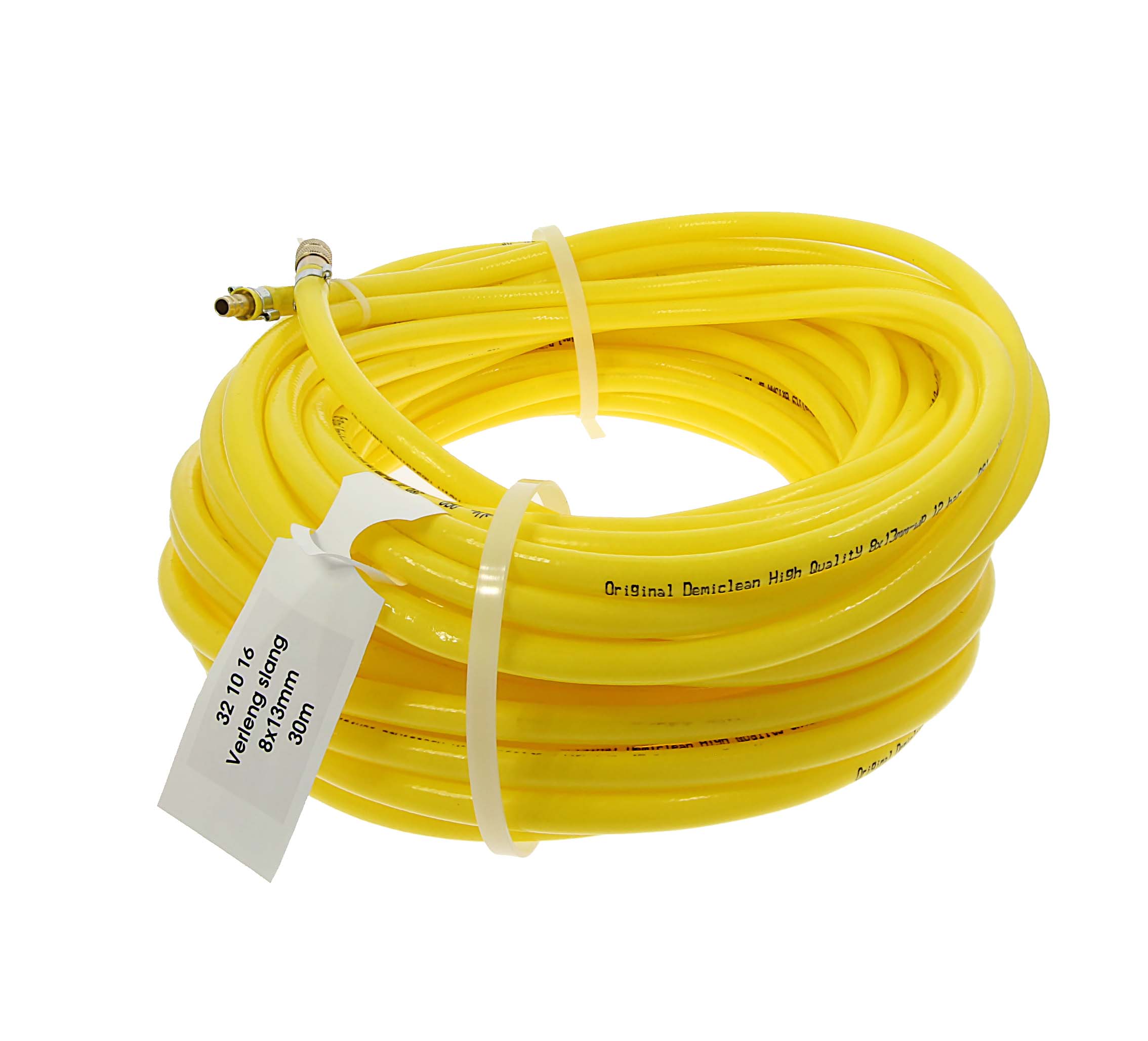 VERLENG SLANG – 8x13MM – GEEL FLEX – SNELKOPPELING 1x RECTUS INW. / 1x UITW.